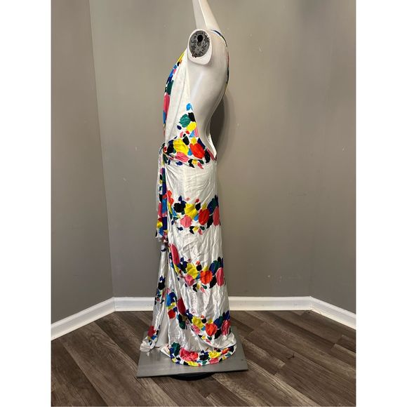 RAISA VANESSA Floral Print One-Shoulder Gown US 4 $2860 - Picture 8 of 11